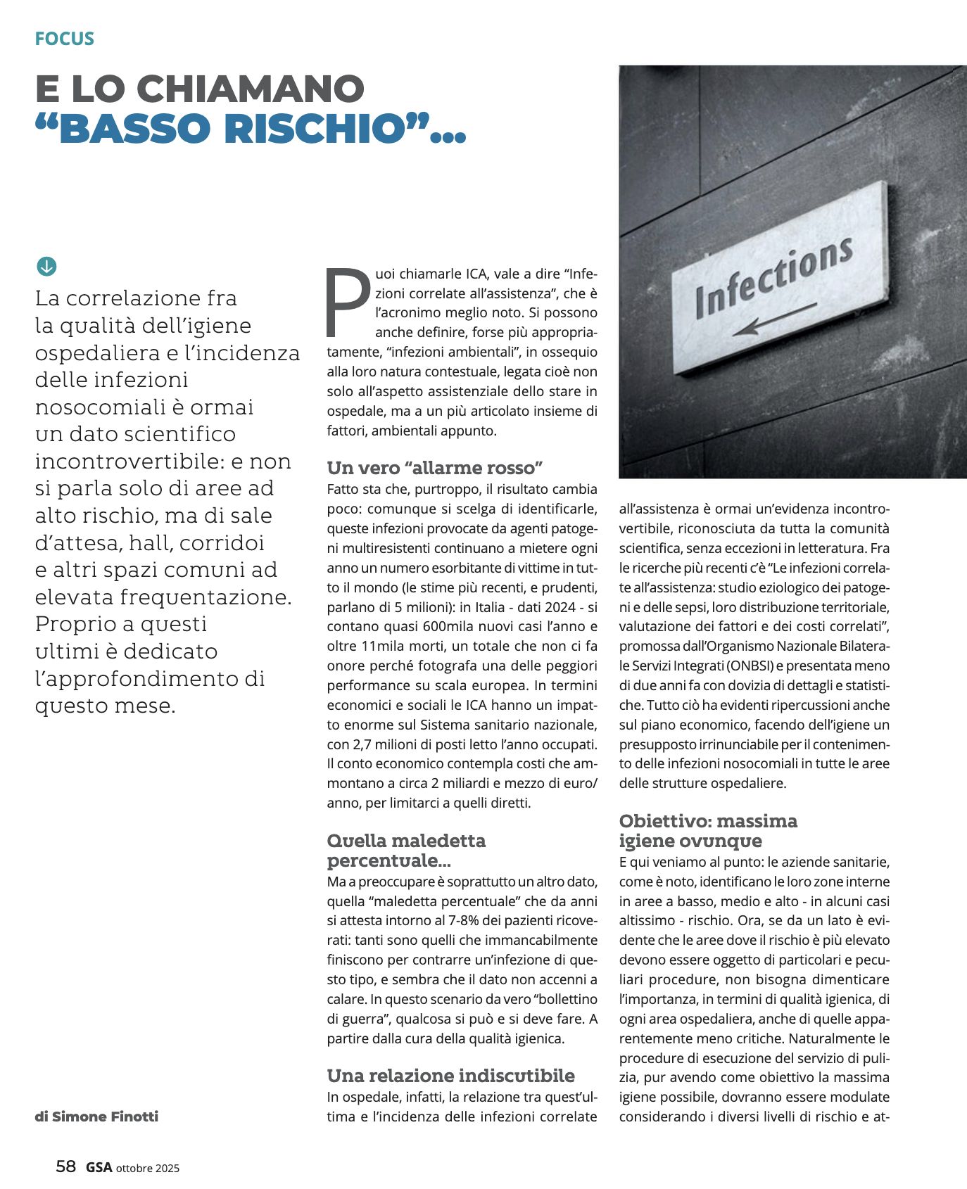 LO CHIAMANO A BASSO RISCHIO. GSA OTTOBRE 2025